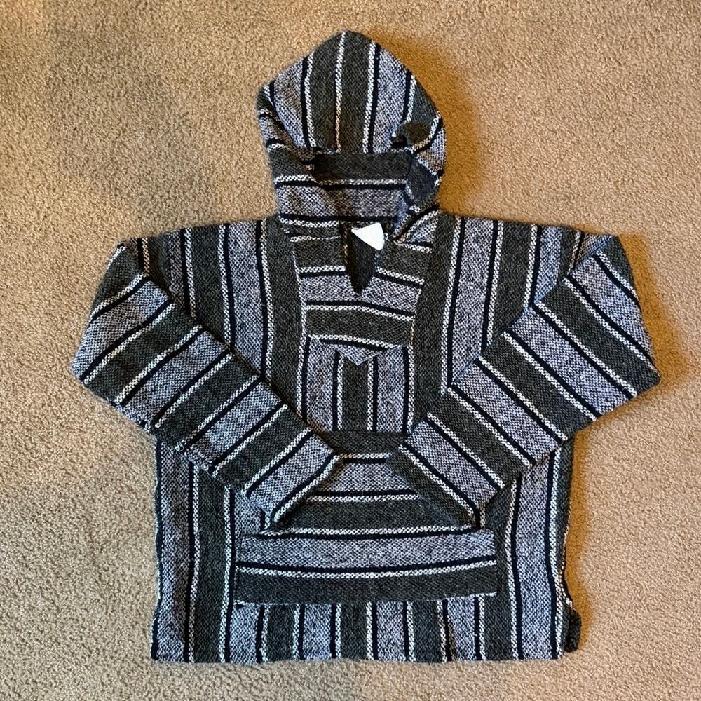 Vintage Frank's Textiles Black & Grey Baja Hoodie